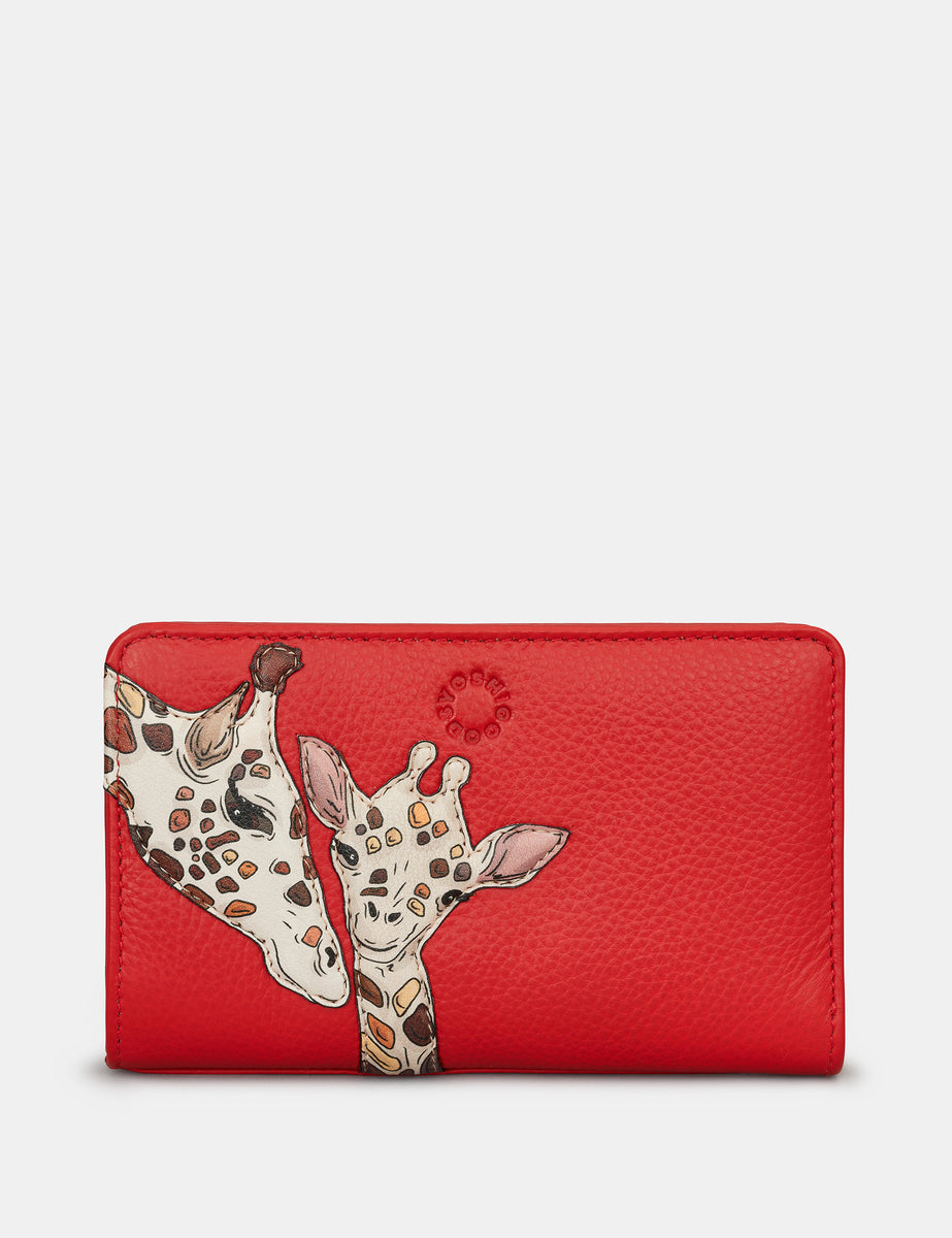 Mother s Pride Giraffe Red Leather Oxford Purse for Women by Yoshi