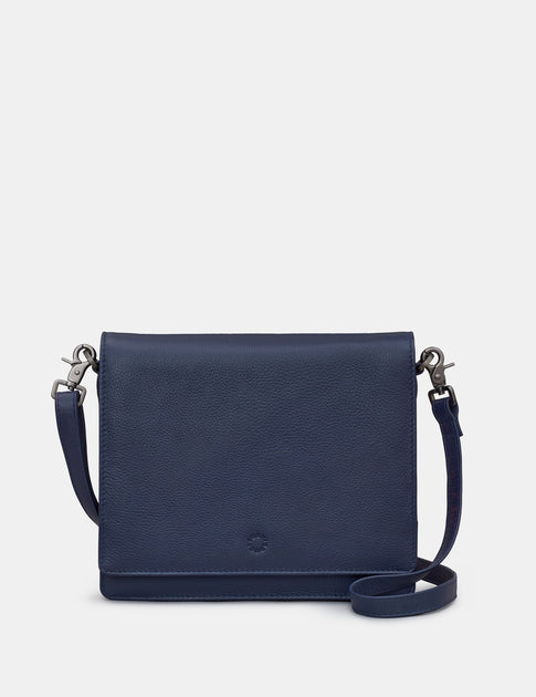 Navy leather online handbags