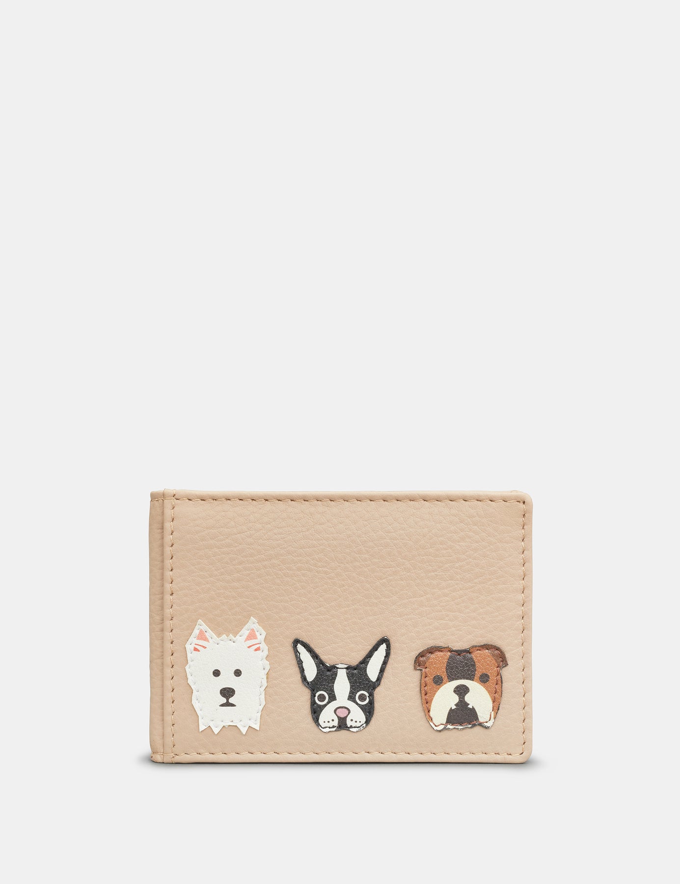 Trio of Dogs Frappe Leather Travel Pass Card Holder By Yoshi