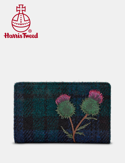 Highland Thistle Harris Tweed & Leather Oxford Purse - Yoshi