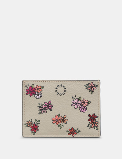 Ditsy Floral Leather Academy Card Holder - Yoshi