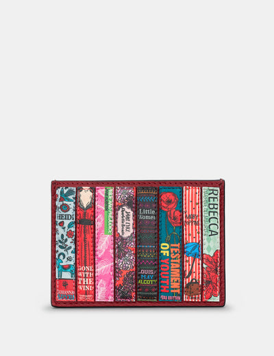 Bookworm Cherry Red Leather Academy Card Holder - Yoshi