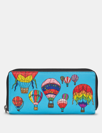 Balloon Festival Leather Zip Round Purse - Yoshi