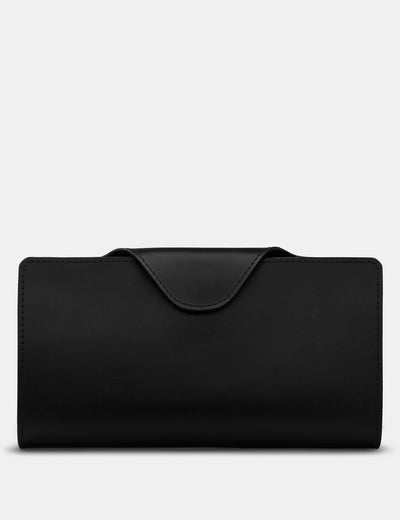 Black Satchel Leather Purse - Yoshi