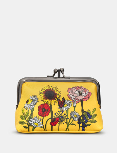 Wildflowers Leather Frame Purse - Yoshi