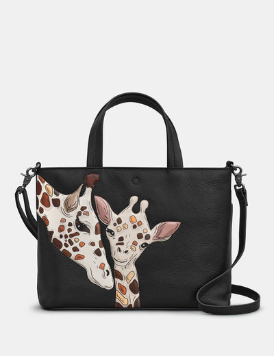 Mother's Pride Black Leather Multiway Grab Bag - Yoshi