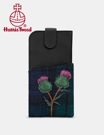 Highland Thistle Harris Tweed & Leather Glasses Case - Yoshi