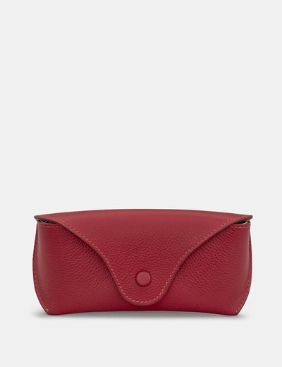 Cherry Red Leather Atlantic Glasses Case - Yoshi