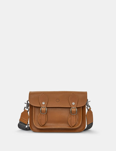 Tilney Brown Leather Mini Satchel Bag - Yoshi