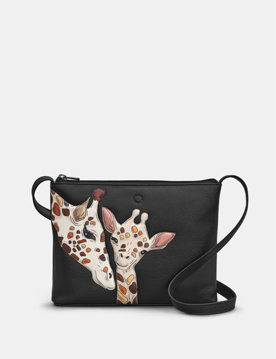 Mother's Pride Black Leather Cross Body Bag - Yoshi