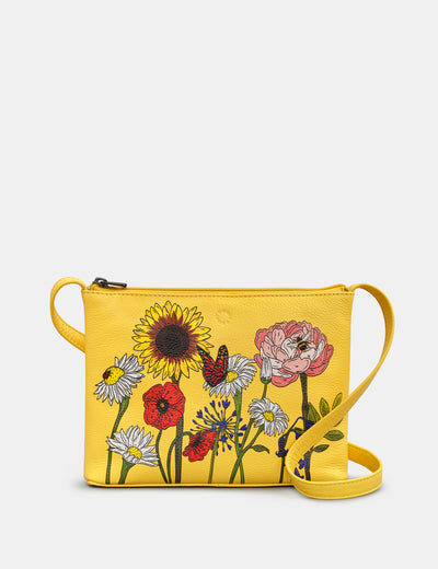 Wildflowers Leather Cross Body Bag - Yoshi