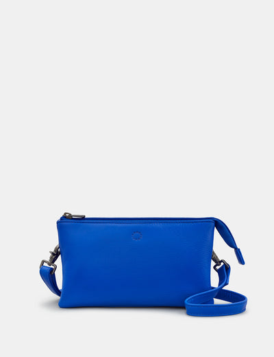 Logan Blue Leather Multiway Cross Body Bag - Yoshi