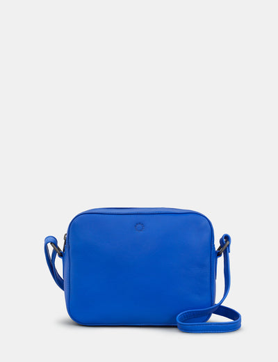 Belmont Blue Leather Camera Bag - Yoshi