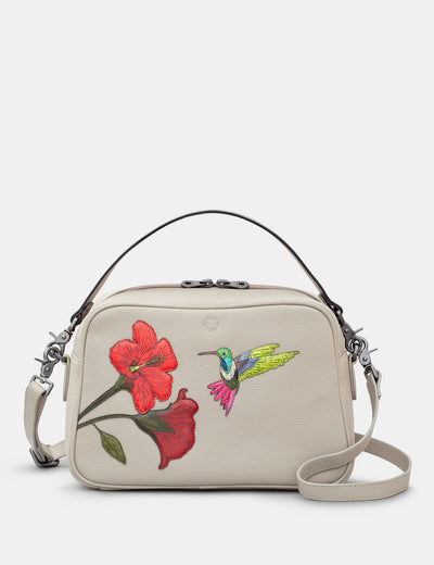 Petal And Feather Leather Multiway Cross Body Bag - Yoshi