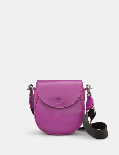 Chawton Purple Leather Cross Body Satchel Bag - Yoshi