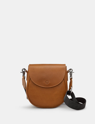 Chawton Brown Leather Cross Body Satchel Bag - Yoshi