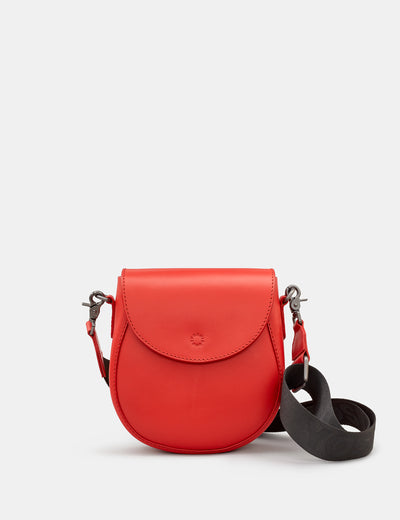 Chawton Red Leather Cross Body Satchel Bag - Yoshi