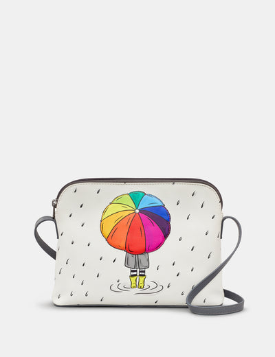 Rain, Rain Go Away Leather Cross Body Bag - Yoshi