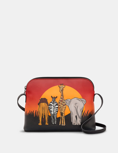 On Safari Leather Cross Body Bag - Yoshi