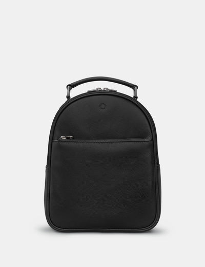 Sloane Black Leather Backpack - Yoshi