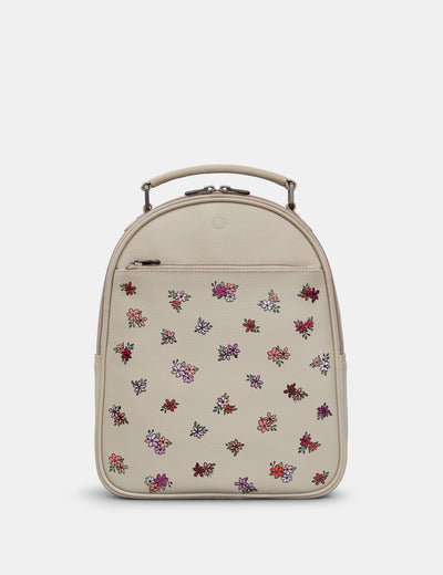 Ditsy Floral Leather Backpack - Yoshi