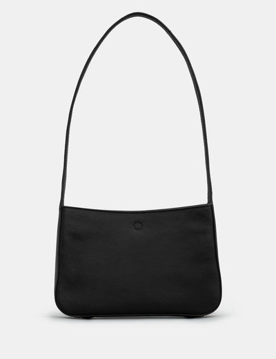 Aspen Black Leather Shoulder Bag - Yoshi