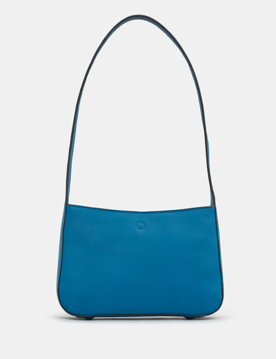 Aspen Petrol Blue Leather Shoulder Bag - Yoshi