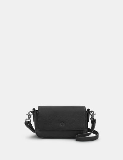 Palmer Black Leather Mini Cross Body Bag - Yoshi