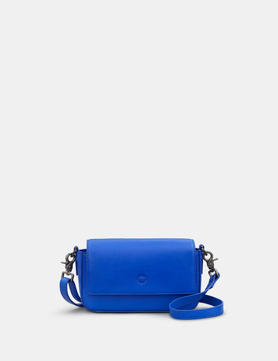 Palmer Blue Leather Mini Cross Body Bag - Yoshi