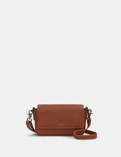 Palmer Brown Leather Mini Cross Body Bag - Yoshi