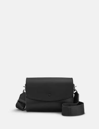 Newham Black Leather Cross Body Satchel Bag - Yoshi