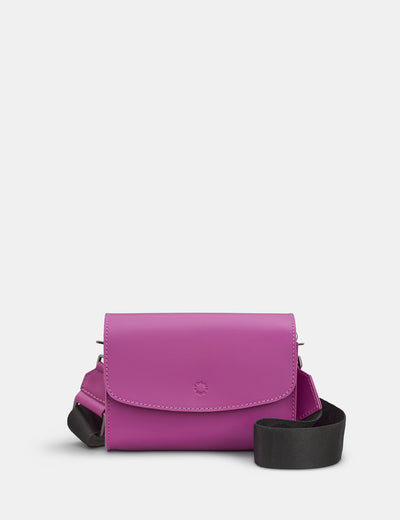 Newham Purple Leather Cross Body Satchel Bag - Yoshi