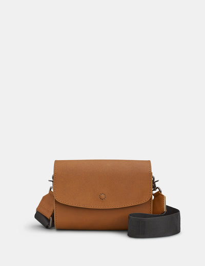 Newham Brown Leather Cross Body Satchel Bag - Yoshi