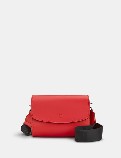 Newham Red Leather Cross Body Satchel Bag - Yoshi