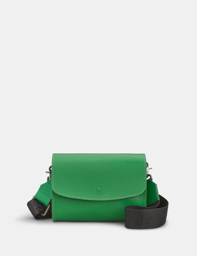 Newham Green Leather Cross Body Satchel Bag - Yoshi