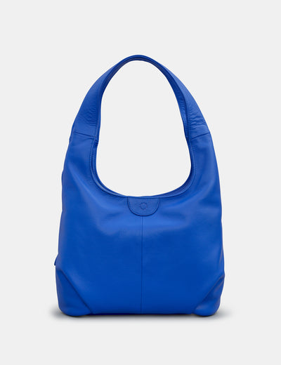 Meehan Blue Leather Slouch Shoulder Bag - Yoshi