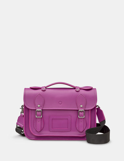 Dewhurst 10.5" Purple Leather Satchel Bag - Yoshi