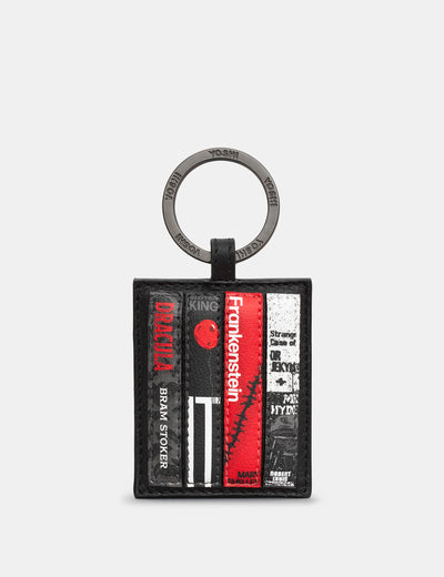 Horror Bookworm Black Leather Keyring - Yoshi