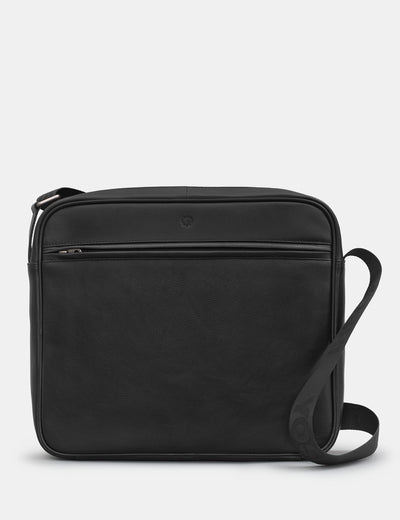 Black Leather Ridgewood Messenger Bag - Yoshi