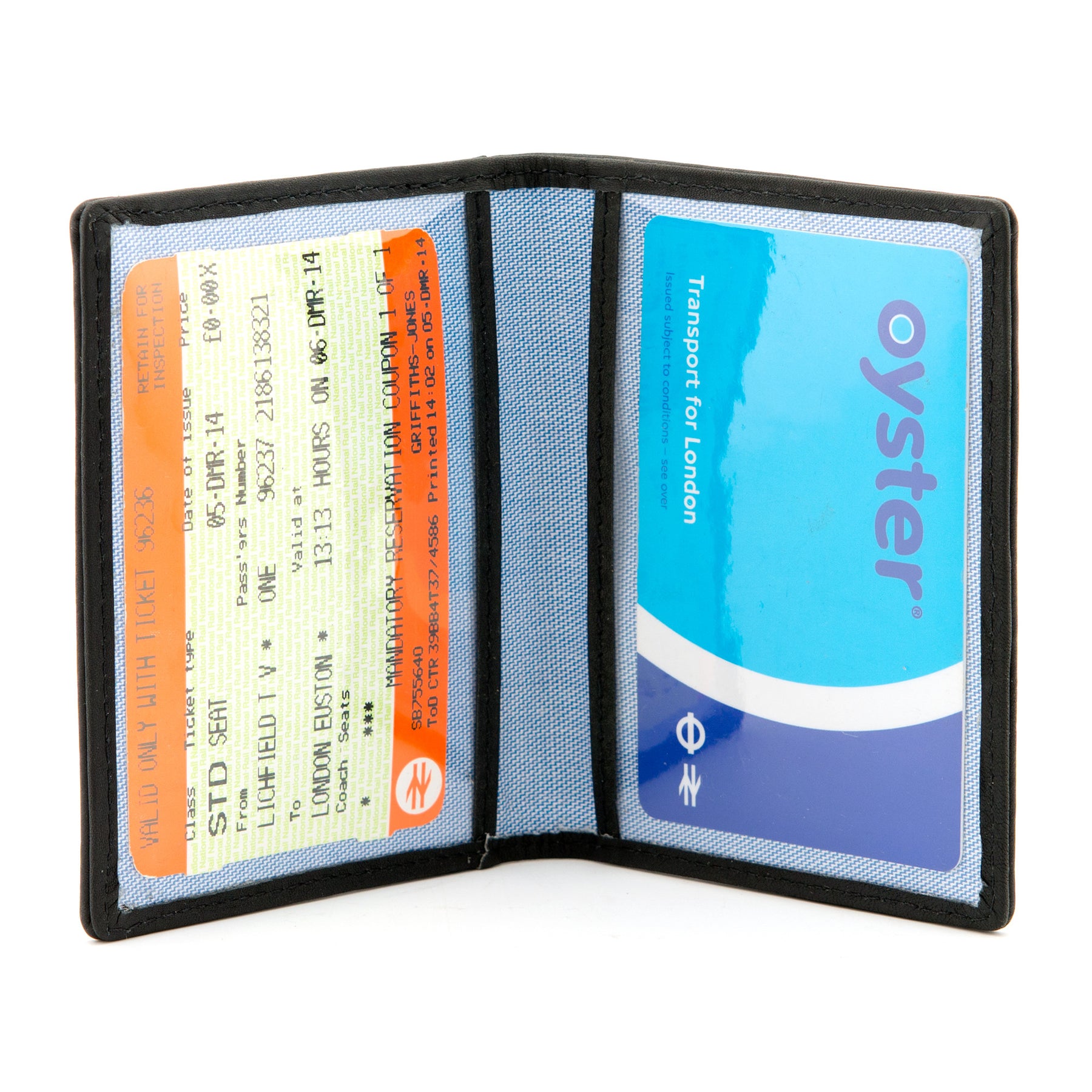 ONE BEST DEAL Soft Leather Travel Card Oyster Bus Pass Credit Card
