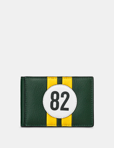 Car Livery #82 Green Leather Travel Pass Card Holder - Yoshi