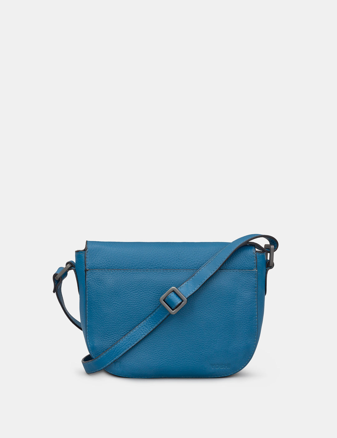 Clarendon Petrol Blue Leather Flap Over Cross Body Bag Handbag Yoshi